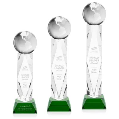 Globe Award on Toscana Base - Green