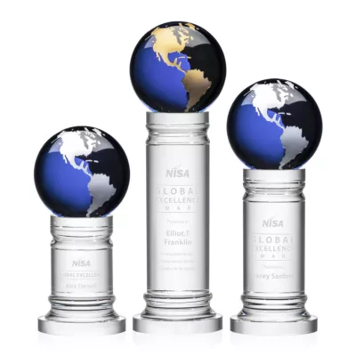 Colverstone Globe Award - Blue/Gold