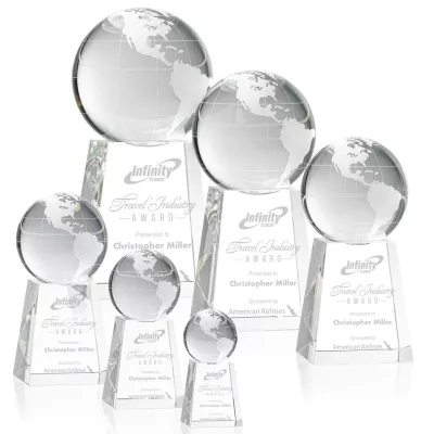 Globe Award on Tall Base