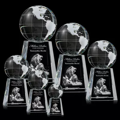 Globe on Tall Base 3D