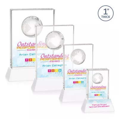 Ambassador VividPrint™ Award on Base - White