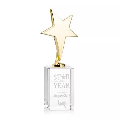 Tuscany Gold Star on Lexington Base - Clear