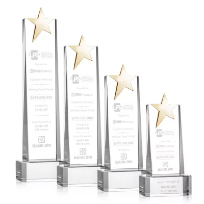 Fanshaw Gold Star Award on Base - Clear