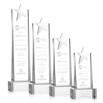 Fanshaw Silver Star Award on Base - Clear