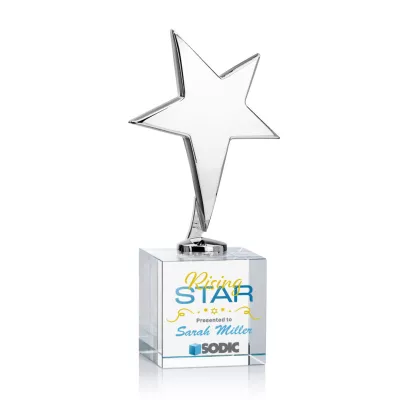 Tuscany Chrome Star VividPrint™ Award on Granby Base - Clear