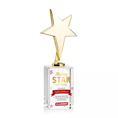 Tuscany Gold Star VividPrint™ Award on Lexington Base-Clear