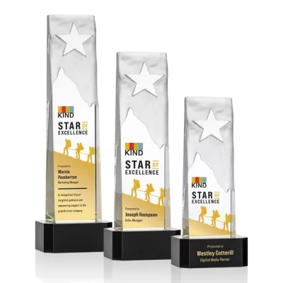Stapleton Star VividPrint™ Award on Base - Black