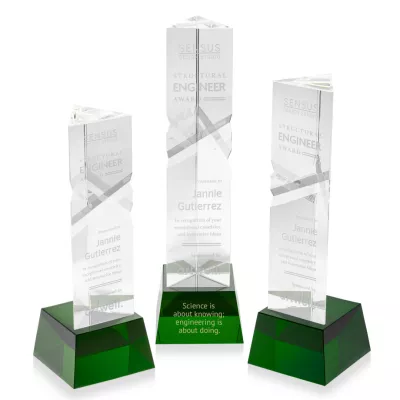 Oakham Award on Robson Base - Green