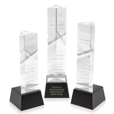 Oakham Award on Robson Base - Black