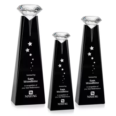 Alicia Gemstone Award - Black/Diamond