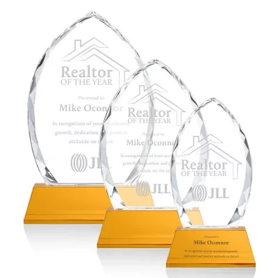 Wilton Award on Newhaven Base - Amber