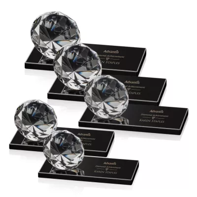 Gemstone Award on Black - Diamond