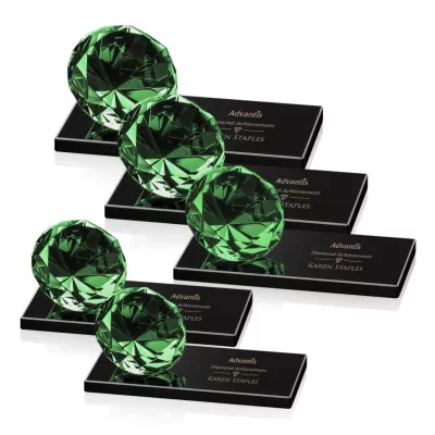 Gemstone Award on Black - Emerald