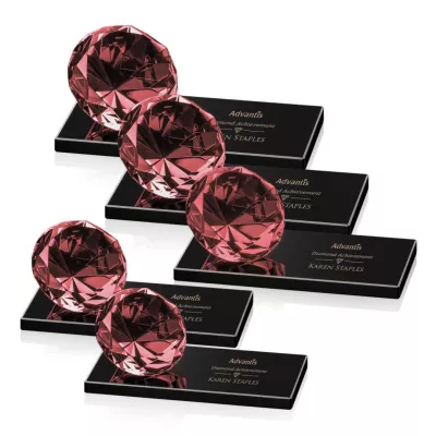 Gemstone Award on Black - Ruby