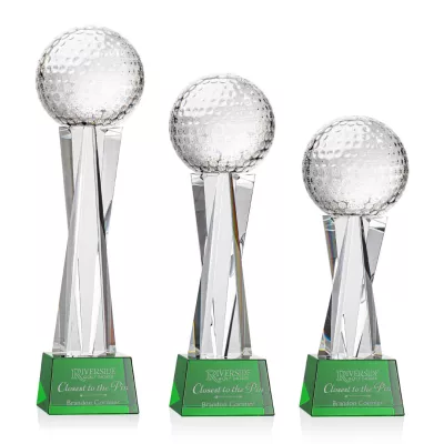 Golf Ball Award on Grafton Base - Green