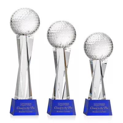 Golf Ball Award on Grafton Base - Blue