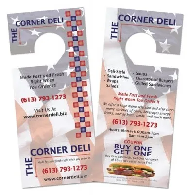 Door Hanger with Perforated Tear Off