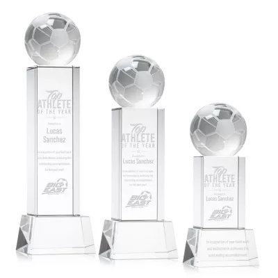 Soccer Ball Award on Belcroft Base - Clear
