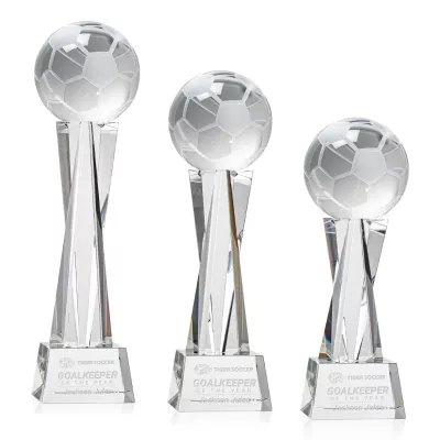 Soccer Ball Award on Grafton Base - Clear