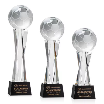 Soccer Ball Award on Grafton Base - Black