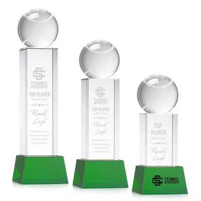 Tennis Ball Award on Belcroft Base - Green