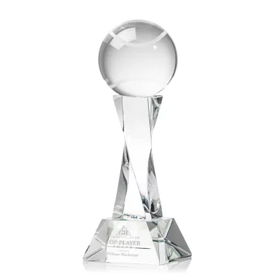 Tennis Ball Award on Langport Base - Clear