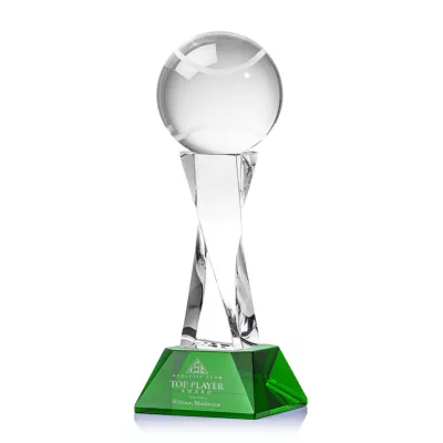 Tennis Ball Award on Langport Base - Green