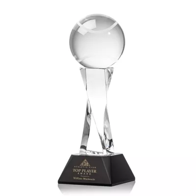 Tennis Ball Award on Langport Base - Black