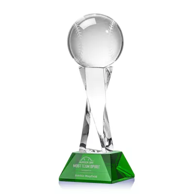 Baseball Award on Langport Base - Green