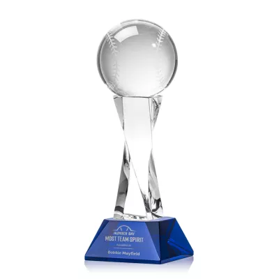 Baseball Award on Langport Base - Blue