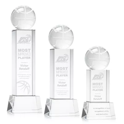 Basketball Award on Belcroft Base - Clear