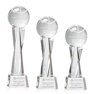 Basketball Award on Grafton Base - Clear