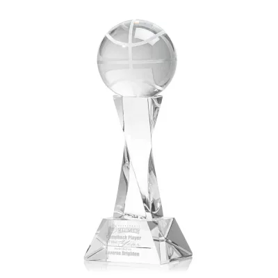 Basketball Award on Langport Base - Clear