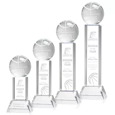 Basketball Award on Stowe Base - Clear