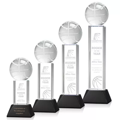 Basketball Award on Stowe Base - Black