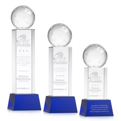 Pickleball Award on Belcroft Base - Blue