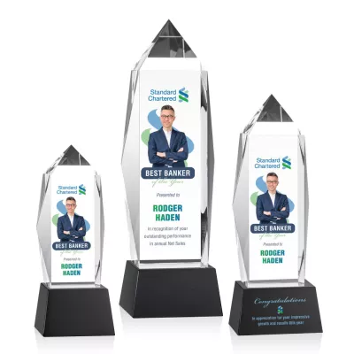 Bloomington VividPrint™ Award on Base - Black
