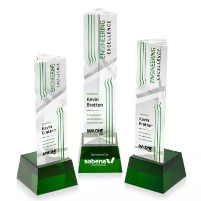 Oakham VividPrint™ Award on Robson Base - Green