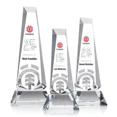 Rustern Obelisk VividPrint™ Award on Base - Clear
