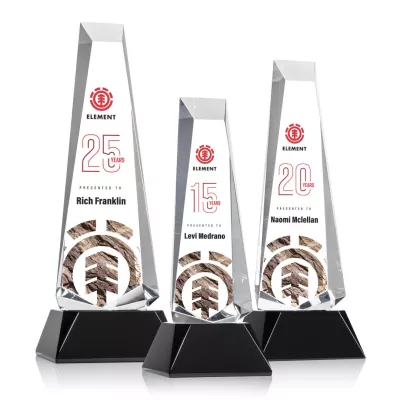 Rustern Obelisk VividPrint™ Award on Base - Black