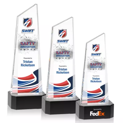 Belmont Tower VividPrint™ Award on Padova - Black
