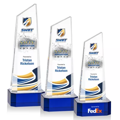 Belmont Tower VividPrint™ Award on Padova - Blue