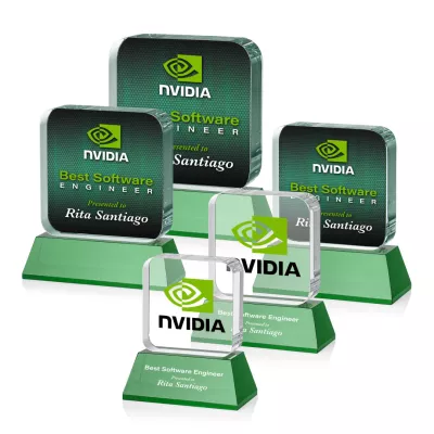 Flamborough VividPrint™ Award on Base - Green