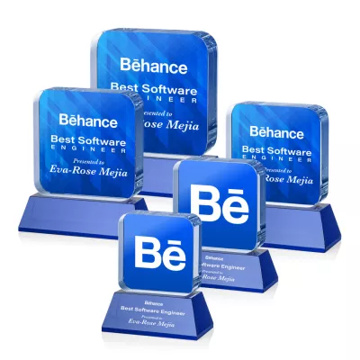 Flamborough VividPrint™ Award on Base - Blue