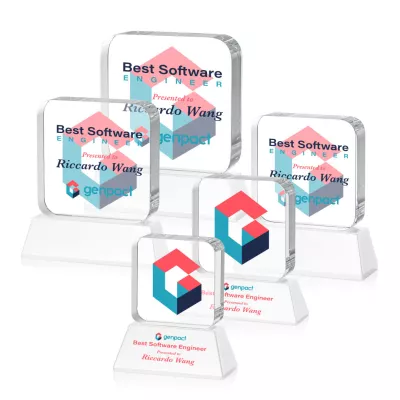 Flamborough VividPrint™ Award on Base - White
