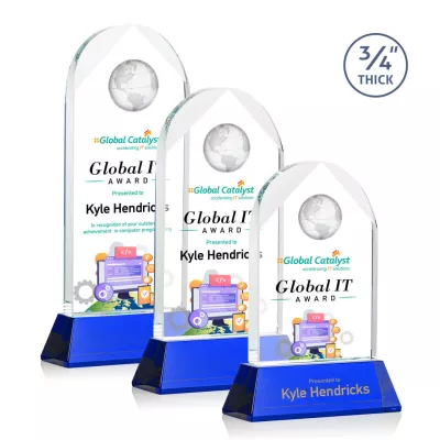 Blake Globe VividPrint™ Award on Newhaven - Blue