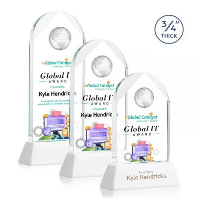 Blake Globe VividPrint™ Award on Newhaven - White
