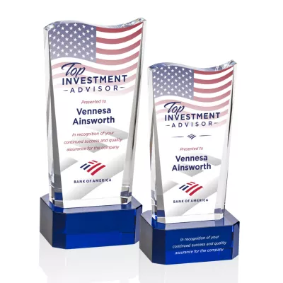 Violetta VividPrint™ Award on Base - Blue