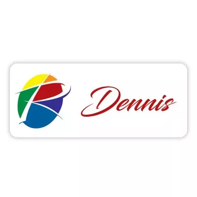 UV Imprint Spectrum Badges with Personalization 1.25"x3"