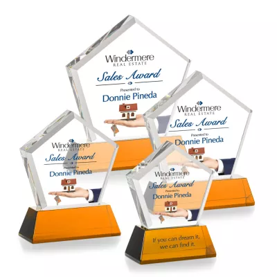 Genosee VividPrint™ Award on Base - Amber